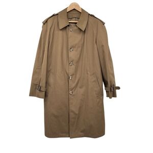 Vintage Botany 500 Trench Coat Men's Small Khaki Belted USA Made Classic‎